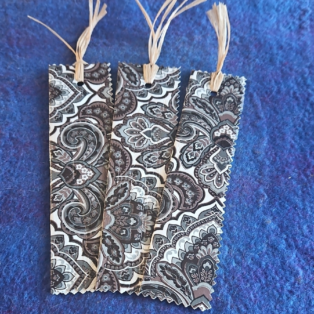 Paisley Patterned Bookmarks. Handmade. Set Of 3